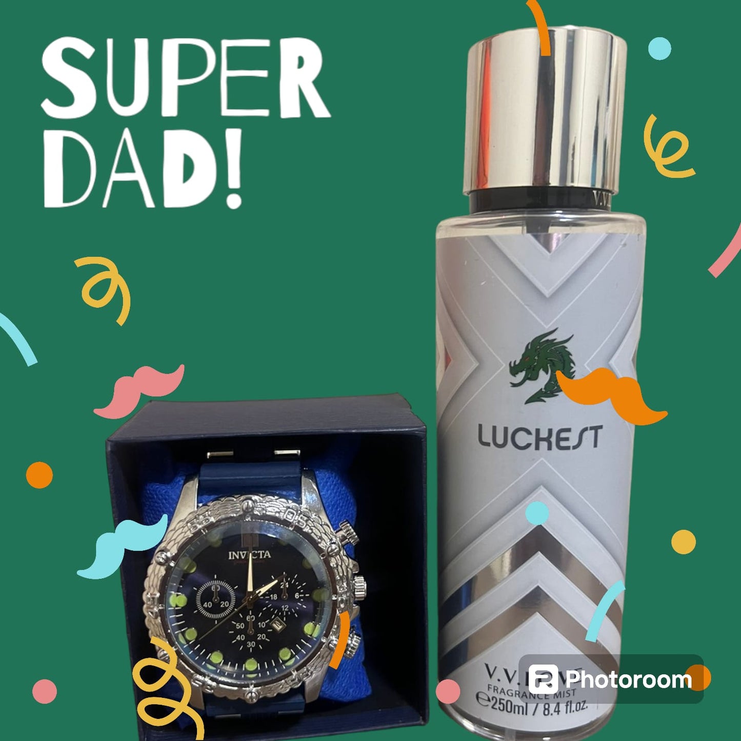 Combo 1 Dia del padre Reloj Invicta + Colonia Spray