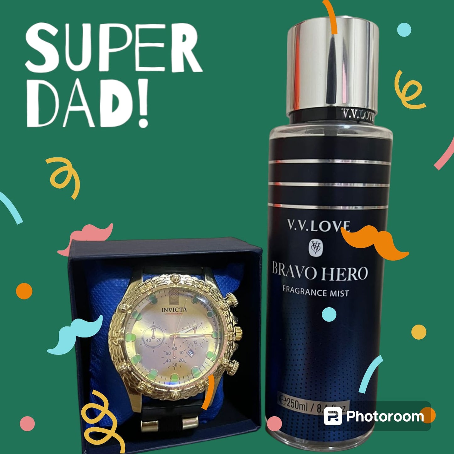 Combo 1 Dia del padre Reloj Invicta + Colonia Spray