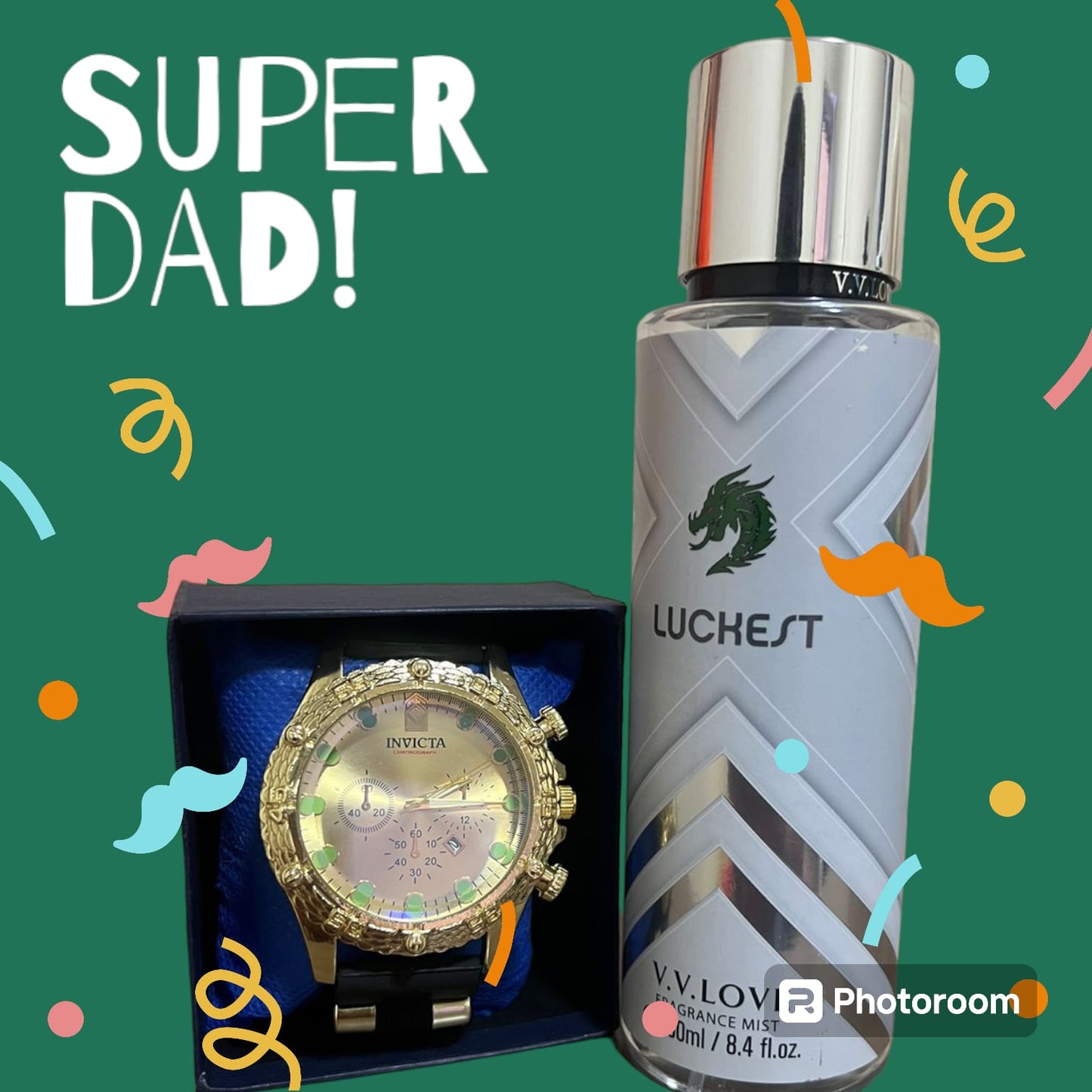 Combo 1 Dia del padre Reloj Invicta + Colonia Spray