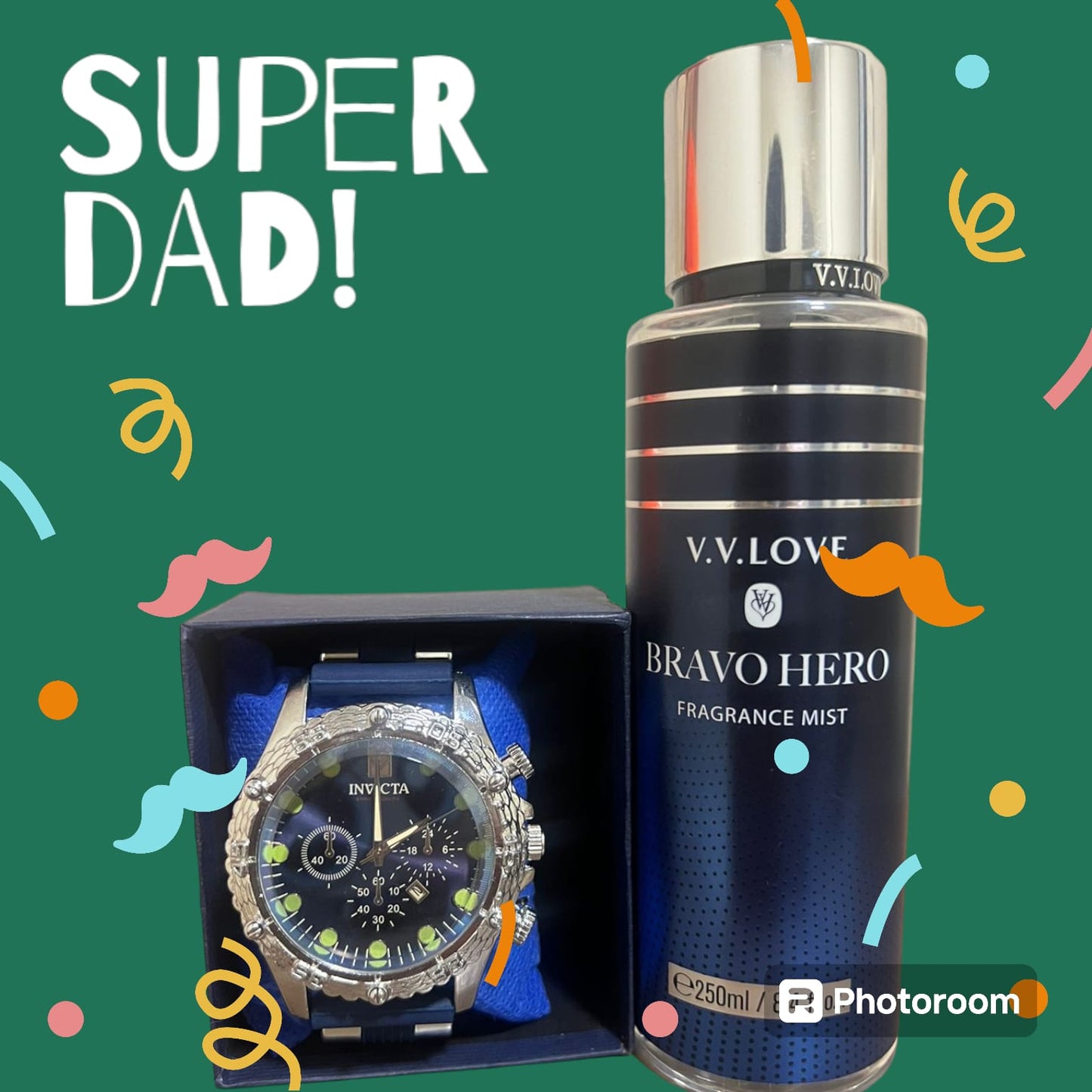 Combo 1 Dia del padre Reloj Invicta + Colonia Spray